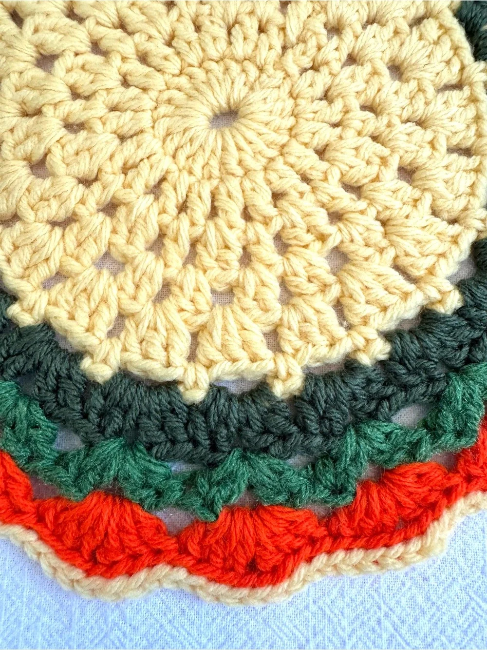 Two Handmade Crocheted Potholders.